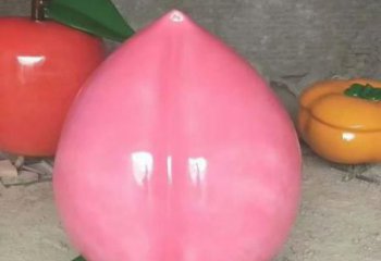大型寿桃雕塑厂家 彩绘小品 抽象寿桃雕塑价格