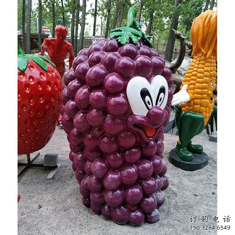 仿古葡萄雕塑厂家 草地小品 房地产葡萄雕塑厂