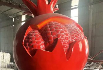 烤漆石榴雕塑厂家 仿真小品 大型不锈钢石榴雕塑厂