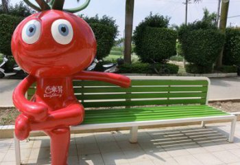 彩绘番茄雕塑厂家 公园广场摆件 街头番茄雕塑厂