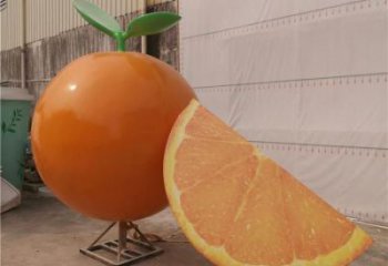 广场橘子雕塑厂家 彩绘小品 仿真橘子雕塑厂