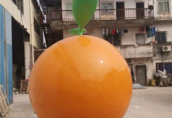 抽象橘子雕塑厂家 街头小品 户外彩绘橘子雕塑厂