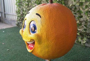 喷漆橙子雕塑厂家 中式小品 草地橙子雕塑厂
