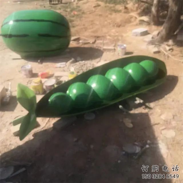 户外云豆雕塑厂家 喷漆小品 大型云豆雕塑价格