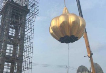 镜面大蒜雕塑厂家 烤漆大型摆件 户外不锈钢大蒜雕塑厂