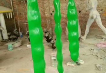 彩绘豆角雕塑厂家 仿真摆件 街头豆角雕塑厂