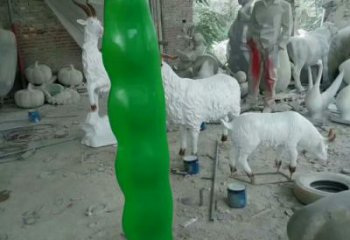 大型豆角雕塑厂家 公园小品 现代豆角雕塑价格