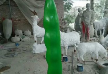 抽象豆角雕塑厂家 现代公园小品 仿真豆角雕塑制作