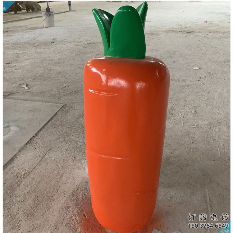 大型胡萝卜雕塑厂家 彩绘小品 草地胡萝卜雕塑价格