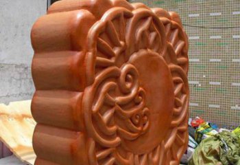 异形月饼雕塑厂家 现代广场小品 公园月饼雕塑制作