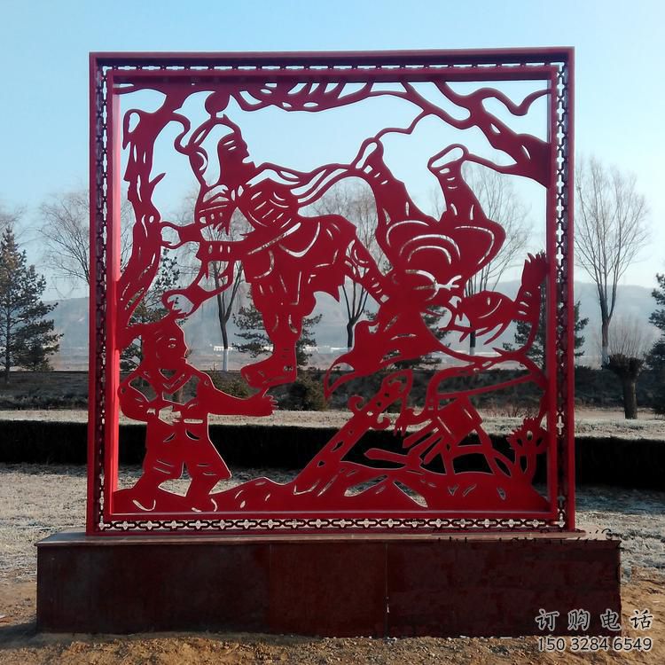 大型窗花雕塑厂家 剪纸小品 镂空不锈钢窗花雕塑制作 大型窗花雕塑厂家 剪纸小品 镂空不锈钢窗花雕塑制作