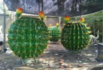 抽象仙人掌雕塑厂家 户外创意小品 现代仙人掌雕塑制作