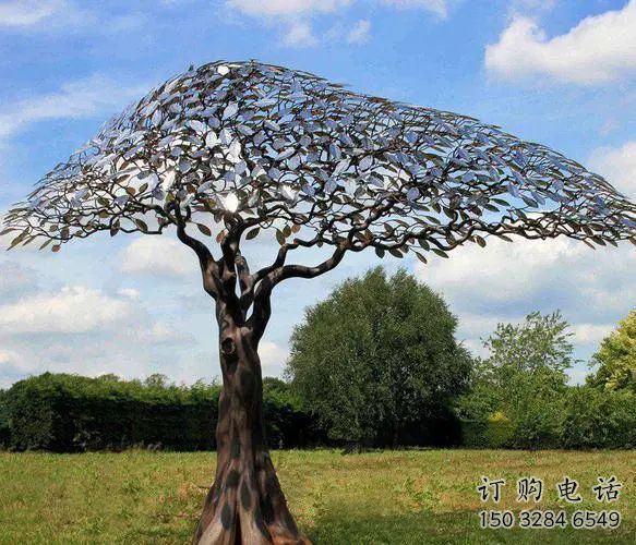 户外摇钱树雕塑厂家 喷漆小品 现代不锈钢摇钱树雕塑定做