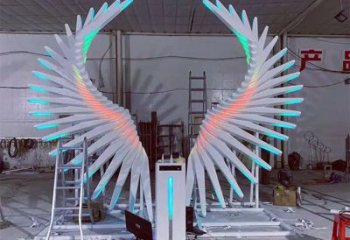 中式凤羽雕塑厂家 现代小品 游乐场不锈钢凤羽雕塑厂