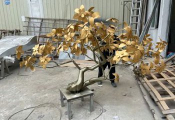 大型摇钱树雕塑厂家 锻造小品 创意不锈钢摇钱树雕塑厂