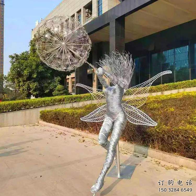 镂空美女雕塑厂家 园林小品 欧式不锈钢美女雕塑定做