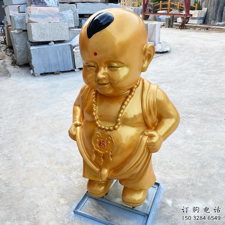 镀金儿童雕塑厂家 抽象公园摆件  户外不锈钢儿童雕塑加工