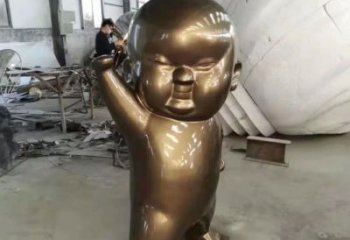 仿古儿童雕塑厂家 现代小品 房地产不锈钢儿童雕塑厂