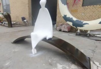中式女人雕塑厂家 烤漆小品 游乐场不锈钢女人雕塑厂