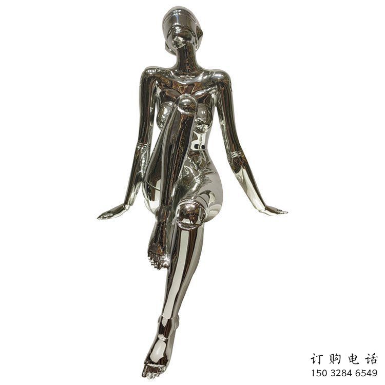 抽象女子雕塑厂家 创意小品 广场不锈钢女子雕塑定制