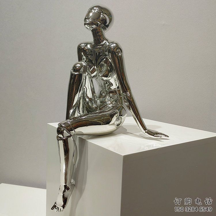 现代女子雕塑厂家 大型别墅区摆件 欧式不锈钢女子雕塑厂