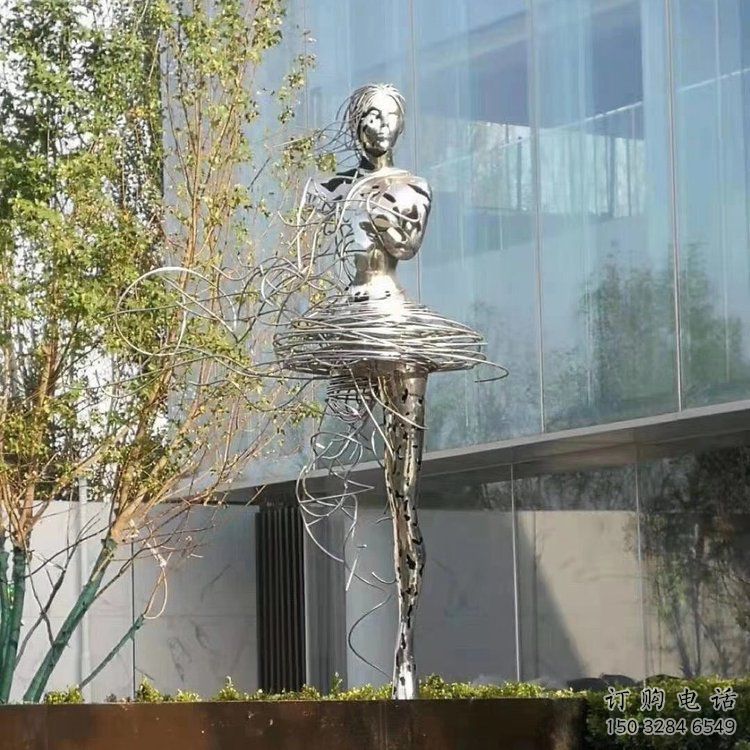 中式女子雕塑厂家 街头小品 创意不锈钢女子雕塑制作