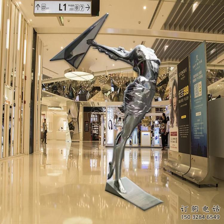 欧式女子雕塑厂家 抽象摆件  商场不锈钢女子雕塑价格