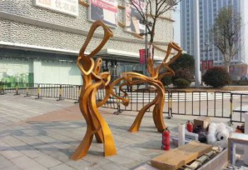 异形女性雕塑厂家  烤漆小品  不锈钢抽象女性雕塑厂