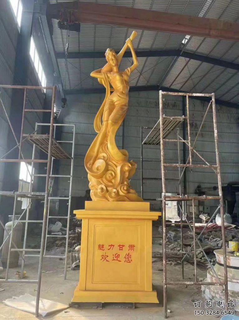 镀金飞天雕塑厂家 铸造摆件 户外不锈钢飞天雕塑厂 镀金飞天雕塑厂家 铸造摆件 户外不锈钢飞天雕塑厂