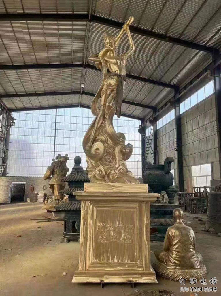 中式飞天雕塑厂家 仿古小品 游乐场不锈钢飞天雕塑制作