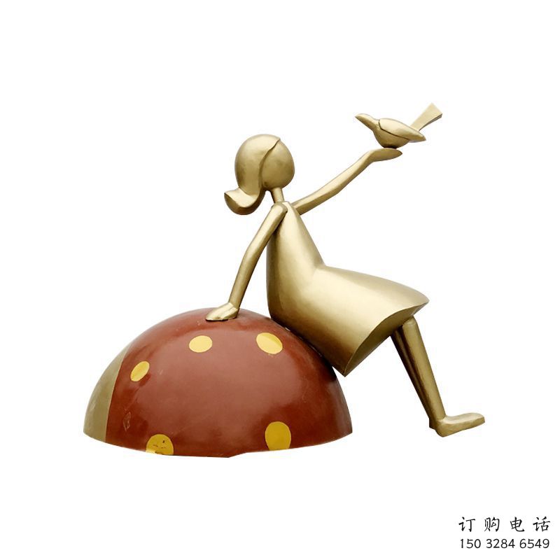 异形天使雕塑厂家 现代校园小品 不锈钢户外天使雕塑价格