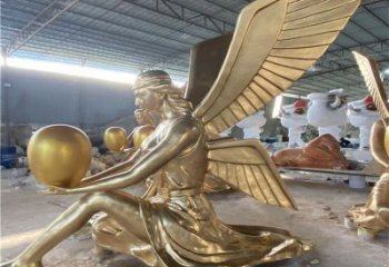 户外天使雕塑厂家 喷漆小品 大型不锈钢天使雕塑厂