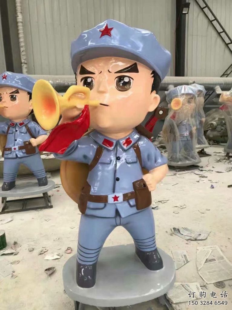 仿真红军雕塑厂家 现代摆件 部队红军雕塑生产制作