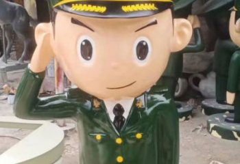 彩绘红军雕塑厂家 户外摆件 街头红军雕塑价格