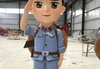 抽象红军雕塑厂家 现代小品 户外红军雕塑规格