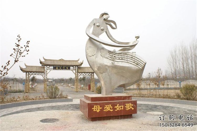 镜面母子雕塑厂家 大型摆件 广场不锈钢母子雕塑定制