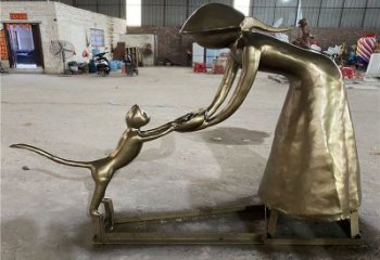 广场母子雕塑厂家 现代小品 仿古不锈钢母子雕塑加工