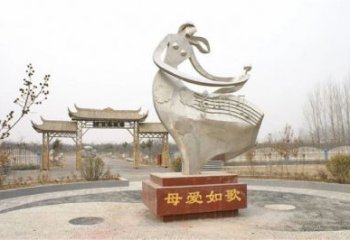 镜面母子雕塑厂家 大型摆件 广场不锈钢母子雕塑定制