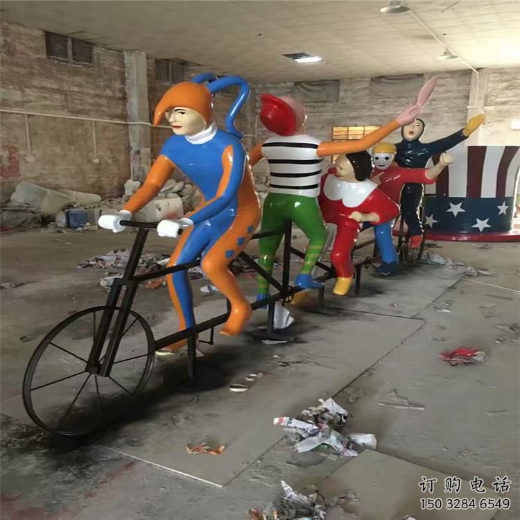 街头骑车人雕塑厂家 大型别墅区摆件 彩绘不锈钢骑车人雕塑 街头骑车人雕塑厂家 大型别墅区摆件 彩绘不锈钢骑车人雕塑
