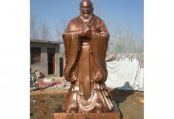 仿古孔子雕塑厂家  户外小品  校园孔子雕塑制作厂