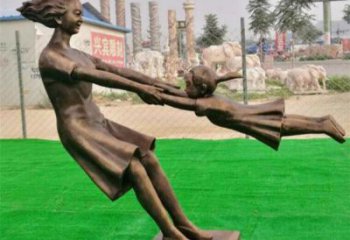 游乐场母爱雕塑厂家 幼儿园摆件 喷漆不锈钢母爱雕塑厂