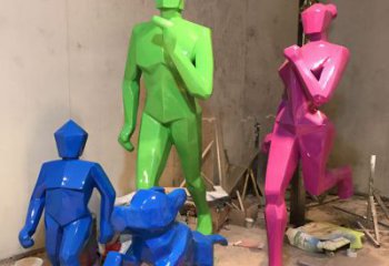 切面跑步雕塑厂家 庭院摆件 广场不锈钢跑步雕塑定制