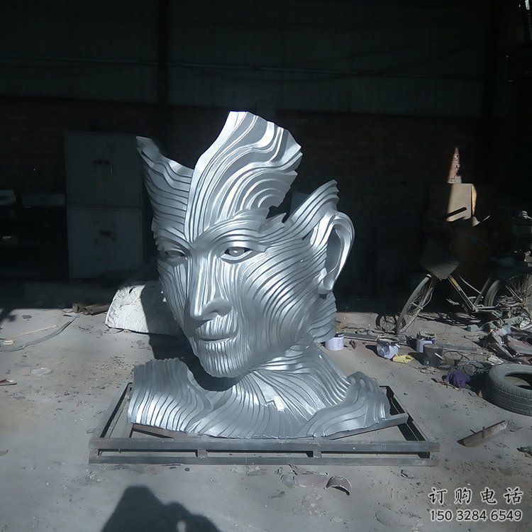 创意头像雕塑厂家 欧式小品 公园不锈钢头像雕塑厂