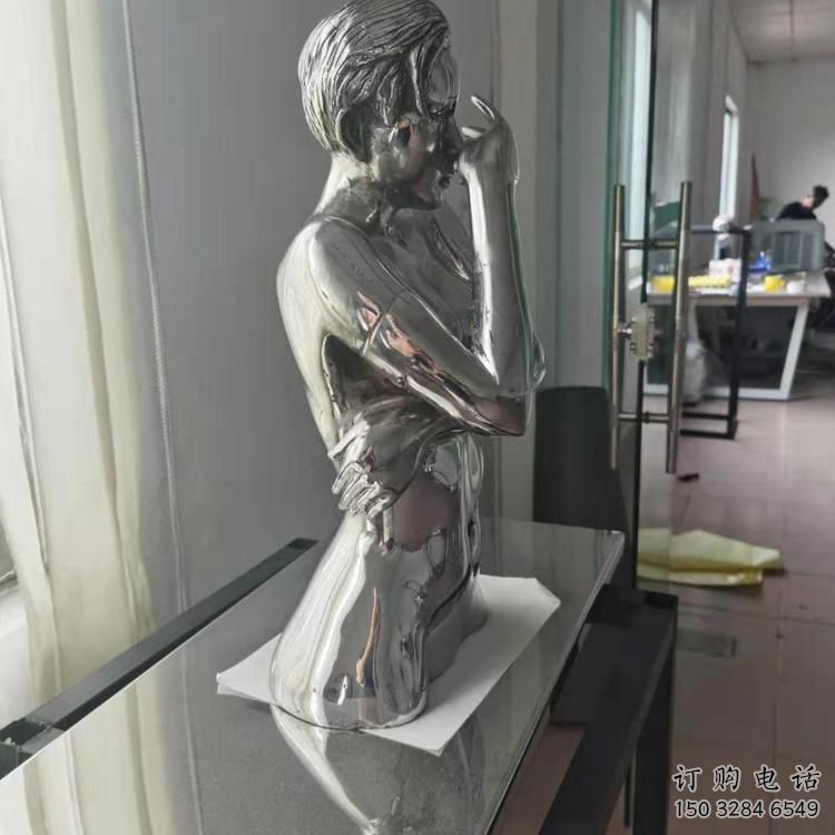 户外肖像雕塑厂家  镜面小品  现代不锈钢肖像雕塑厂