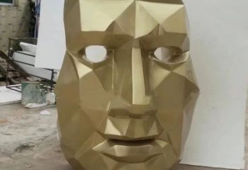 中式人脸雕塑厂家  创意小品 游乐场不锈钢人脸雕塑厂