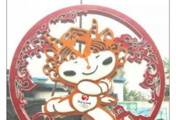 烤漆福娃雕塑厂家 体育小品 现代不锈钢福娃雕塑厂