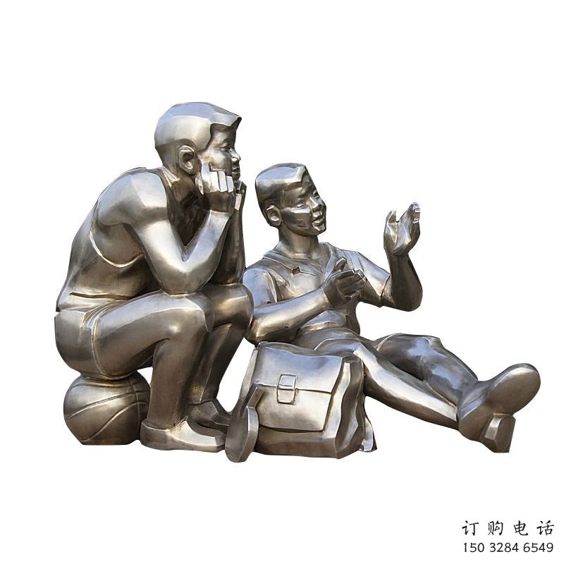 大型学生雕塑厂家 锻造小品 创意不锈钢学生雕塑制作