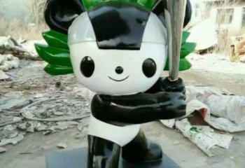 仿古福娃雕塑厂家 草地小品 房地产不锈钢福娃雕塑厂