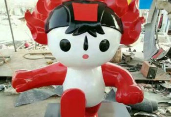 彩绘福娃雕塑厂家  现代摆件 街头不锈钢福娃雕塑厂