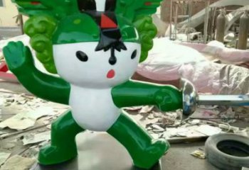 抽象福娃雕塑厂家 教育小品 大型不锈钢福娃雕塑厂